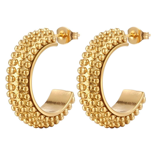 Textured Gold Hoops