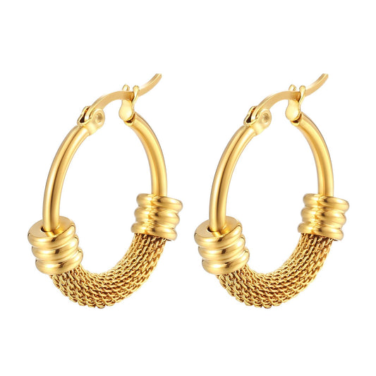 Mesh Hoop Earrings