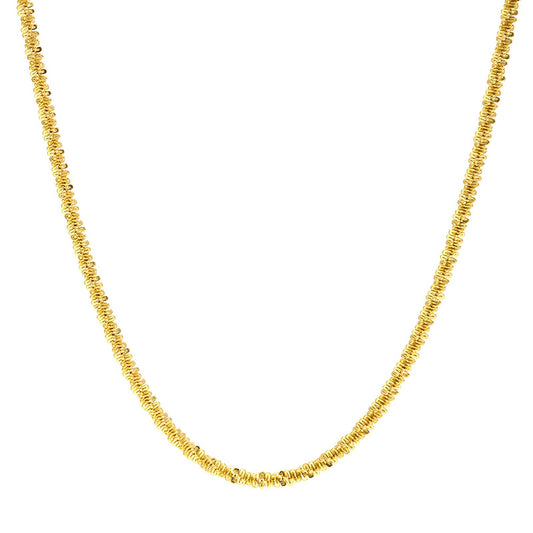 Gold Disc Bead Necklace