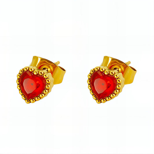Heart Stud Earrings