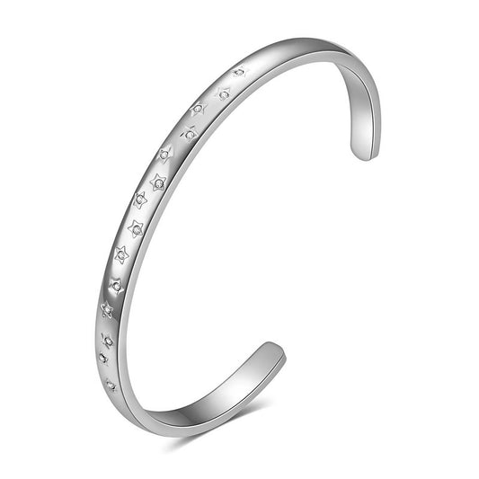 Silver Star Cuff Bracelet