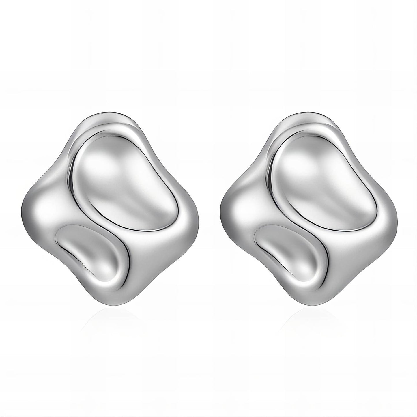 Silver Waveform Studs