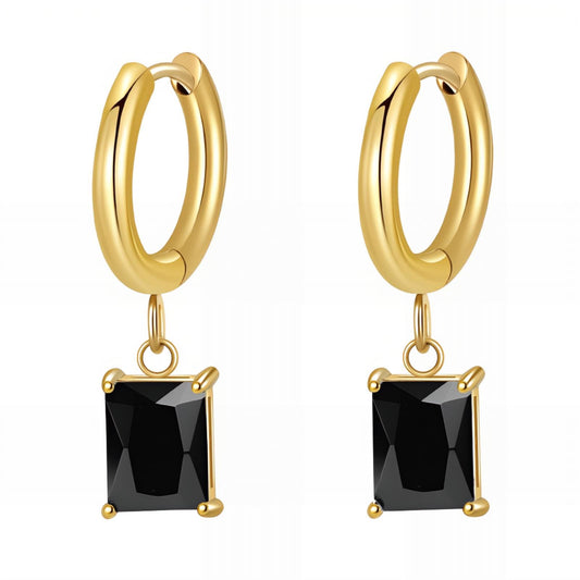 Black Drop Earrings