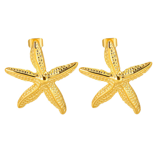 Gold Starfish Earrings