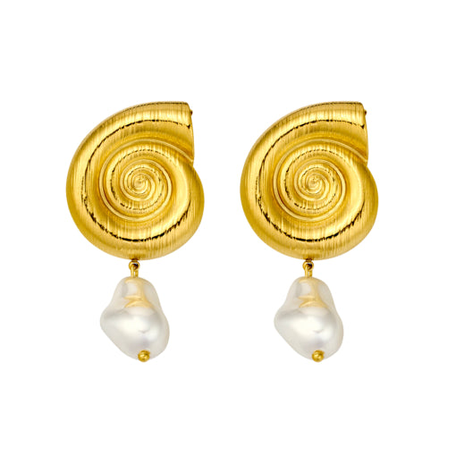 Pearl Swirl Earrings
