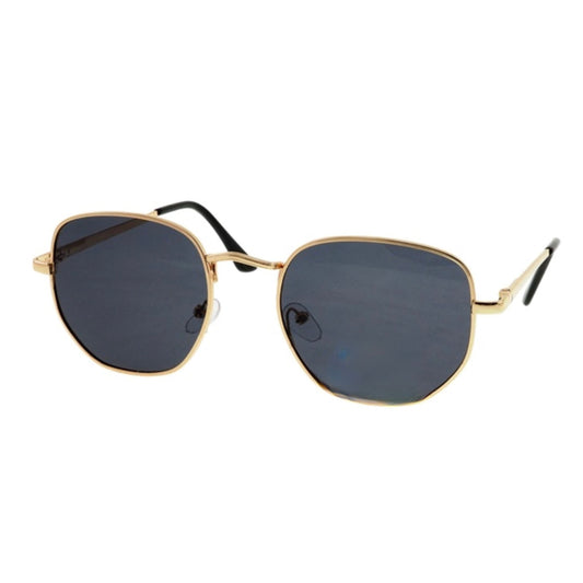 Rounded Square Sunglasses in Gold